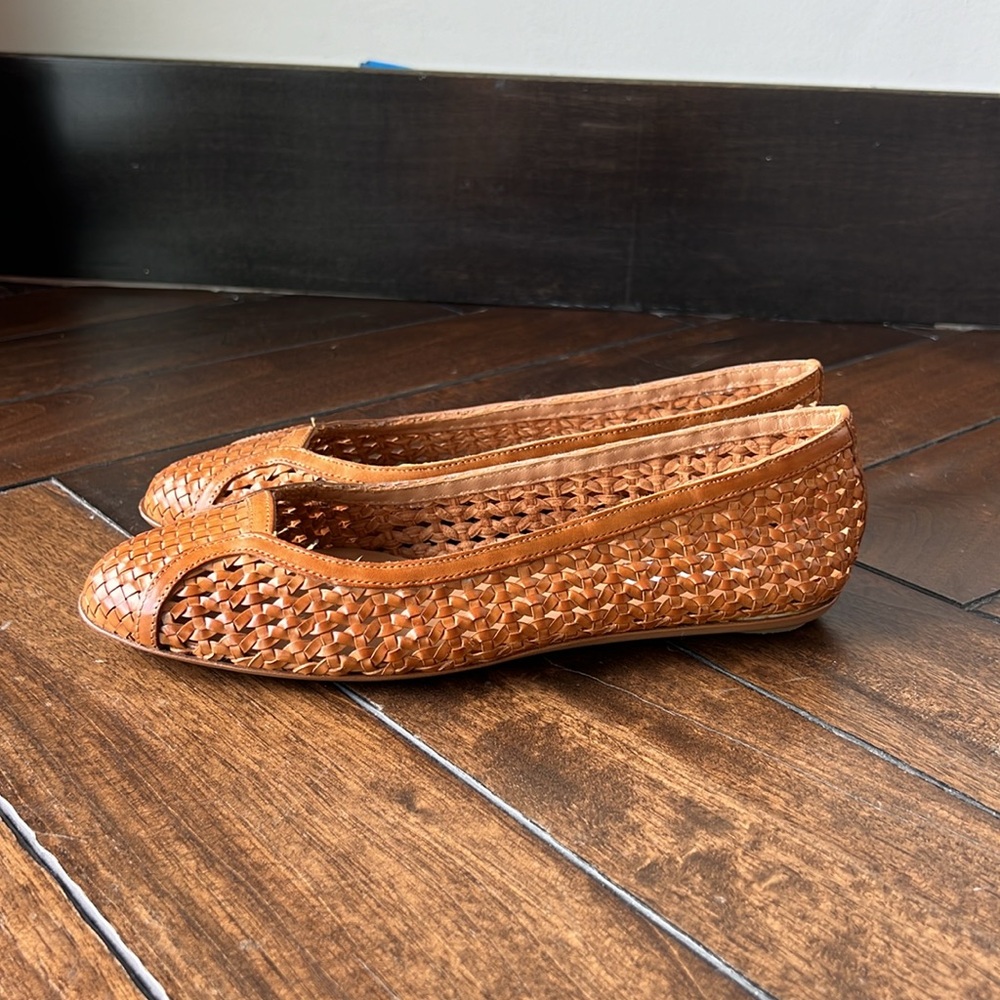 Fratelli Rossetti woven brown leather size 7.5M(37.5) made in Italy 🇮🇹 flats - Picture 5 of 12